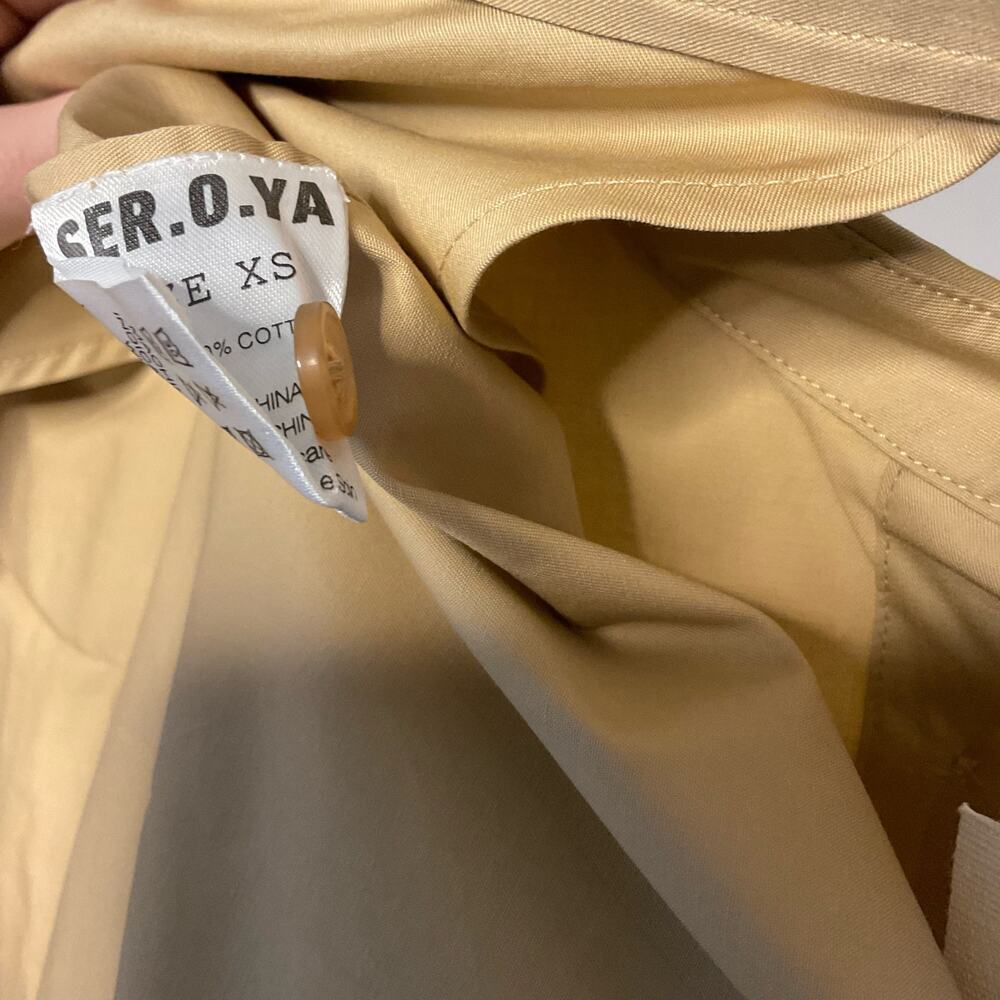 SER.O.YA Mel button down shirt open back khaki Revolve NWT - Picture 6 of 6